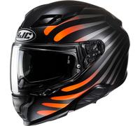 HJC F71 Zen Casque, noir/orange/argent, Taille M (57/58)