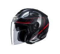 HJC FG-JET Komina Casque jet Noir/Rouge XS (54/55)