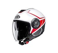 HJC Helmets Casque jet moto, I40, CAMET, MC1SF, S blanc rouge gris