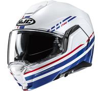 HJC i100 Sysma Casque, Blanc/Bleu/Rouge, Taille S (55/56)