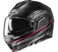 HJC i100 Sysma Casque, Noir/Gris/Rouge, Taille XL (60/61)