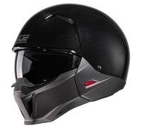 HJC i20 Solid Casque à réaction, noir métallique, Taille S (55/56)
