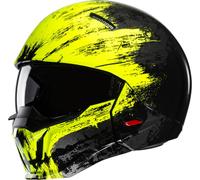 HJC i20 Furia Casque jet, noir/jaune, Taille XS (54/55)