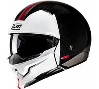 HJC i20 Vena Casque jet, noir-blanc-rouge, taille 2XL pour homme