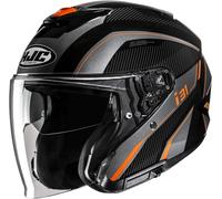 HJC i31 Reno Casque jet, Noir/Gris/Orange, Taille S (55/56)