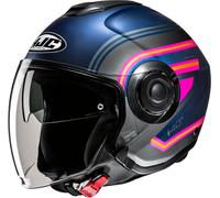HJC i40N Linia Casque jet, bleu/rose, Taille S (55/56)