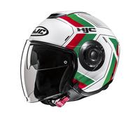 HJC I40N MC41 Casque De Moto (Blanc/Rouge/Vert) Taille: M (57)