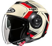 HJC i40N Velu Casque jet, beige/rouge/noir, Taille L (58/59)