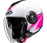 HJC i40N Vision Casque jet, Blanc/rose/noir, Taille M (57/58)