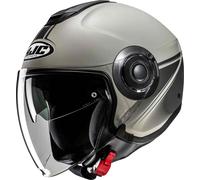 HJC i40N Vision Casque jet, noir-gris, taille M pour homme