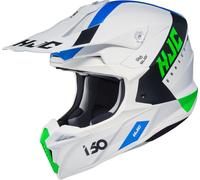 HJC i50 Erased Casque Motocross, blanc-bleu, taille XL pour homme