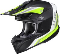 HJC i50 Flux Casque de motocross, noir-blanc-vert, taille S pour homme