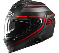 HJC i71 FQ 20 Casque, Noir mat/rouge, Taille S (55/56)
