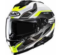 HJC i71 Zest Casque, Blanc/Gris/Jaune, Taille S (55/56)
