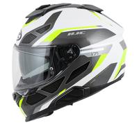 HJC Casque intégral i71 ZEST MC3H – Gris/Blanc/Jaune fluo – Taille XL