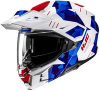 HJC i80 Roki Casque, blanc-rouge-bleu, taille XL pour homme