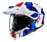 HJC i80 Roki Casque, blanc-rouge-bleu, taille 2XL pour homme