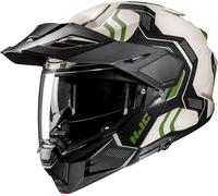 HJC i80 Velly Casque, Blanc/Noir/Vert, Taille XL (60/61)