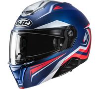 HJC i91 Tricus Casque, blanc-rouge-bleu, taille M pour homme