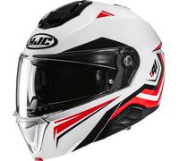 HJC Casque modulable i91 TRICUS blanc-rouge MC1 Taille S