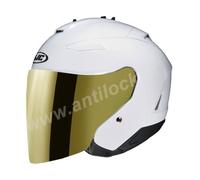 HJC IS33 II BLANC AVEC VISIÈRE MIROIR OR XXL