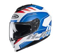 HJC NC Casque Moto Hommes, Blanc/Bleu/Rouge, S