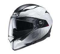 HJC NC Casque Moto Hommes, Blanc/Noir, L