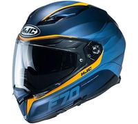 HJC NC Casque Moto Hommes, Bleu/Orange, S