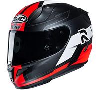 HJC NC Casque Moto Hommes, Noir/Blanc/Rouge, L