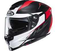 HJC NC Casque Moto Hommes, Noir/Blanc/Rouge, S
