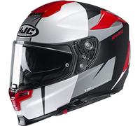 HJC NC Casque Moto Hommes, Noir/Blanc/Rouge, S