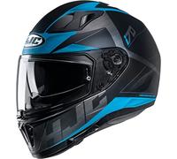 HJC NC Casque Moto Hommes, Noir/Bleu, M