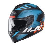 HJC NC Casque Moto Hommes, Noir/Bleu, XL