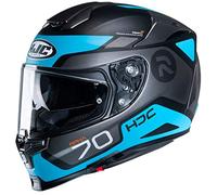 HJC NC Casque Moto Hommes, Noir/Bleu, XS