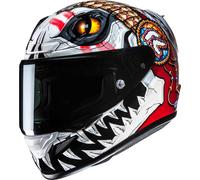 HJC Casque moto intégral RPHA 12 KEPINA Blanc/Rouge MC1 Taille L