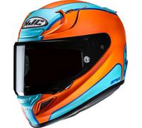 HJC RPHA 12 Respon Casque, Orange/Bleu, Taille XS (54/55)