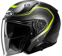 HJC RPHA 31 Kouv Casque jet, noir-gris-jaune, taille XL pour homme
