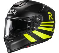 HJC RPHA 70 Stipe Casque, noir/jaune, Taille S (55/56)