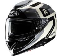 HJC RPHA 71 Cozad Casque, Noir/Blanc/Argent, Taille S (55/56)