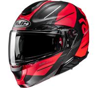 HJC Casque moto RPHA 91 Blat - Modulable - Noir-rouge - Taille M - Pour homme