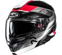 HJC Casque moto modulable RPHA 91 MADAL MC1 Noir/Blanc/Rouge Taille M