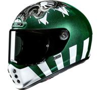 HJC V10 Crania Casque, blanc-vert, taille M pour homme