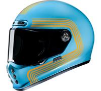 HJC V10 Foni Casque, bleu/orange, Taille S (55/56)