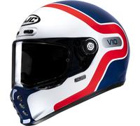 HJC V10 Grape Casque, blanc-rouge-bleu, taille XL pour homme