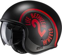 HJC V30 Harvey Casque Jet, noir-rouge, taille XS 54 55 pour homme