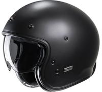 HJC V31 Solid Retro Casque Jet, Noir mat, Taille M (57/58)