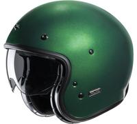 HJC V31 Solid Retro Casque Jet, Vert, Taille S (55/56)