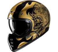 HJC V60 Flame Casque, Noir/Argent/Or, Taille L (58/59)