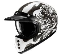 HJC V60 Flame MC5 Casque Intégral Blanc/Noir M unisex