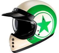 HJC V60 Nyx Casque, blanc-vert, taille L pour homme